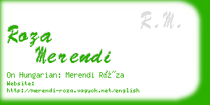 roza merendi business card